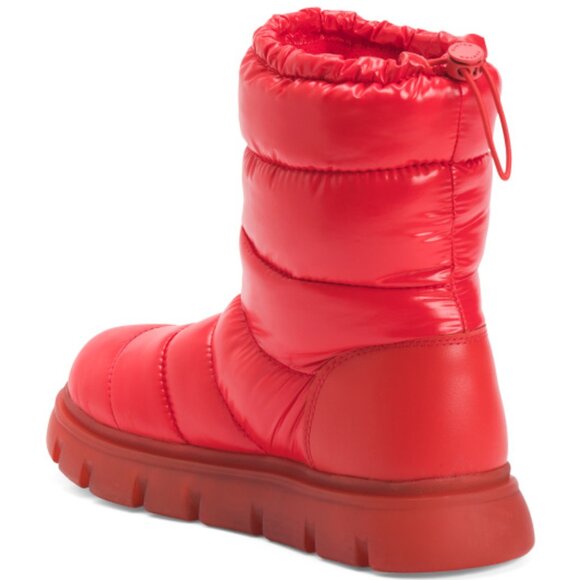 Hunter Women's Red Maribel Lug Sole Insulated Waterproof Snow Booties - Picture 2 of 3